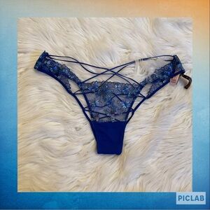 Victoria’s Secret Very Sexy Butterfly Embroidery Strappy Open Back Panty - NWT